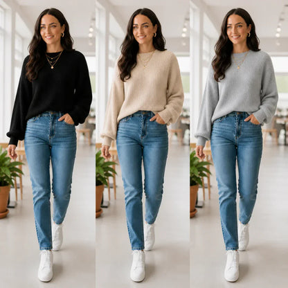 (KIT COM 3) Suéter Tricot Feminino | PROMOÇÃO OUTONO