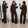 Conjunto Feminino Canelado em Tricot (Blusa + Calça) | PROMOÇÃO OUTONO/INVERNO