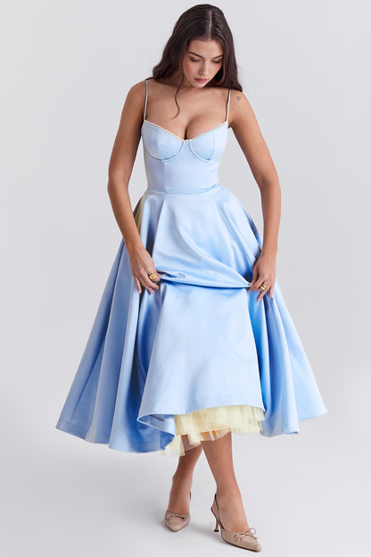 Vestido Midi Cloe de Camada Dupla