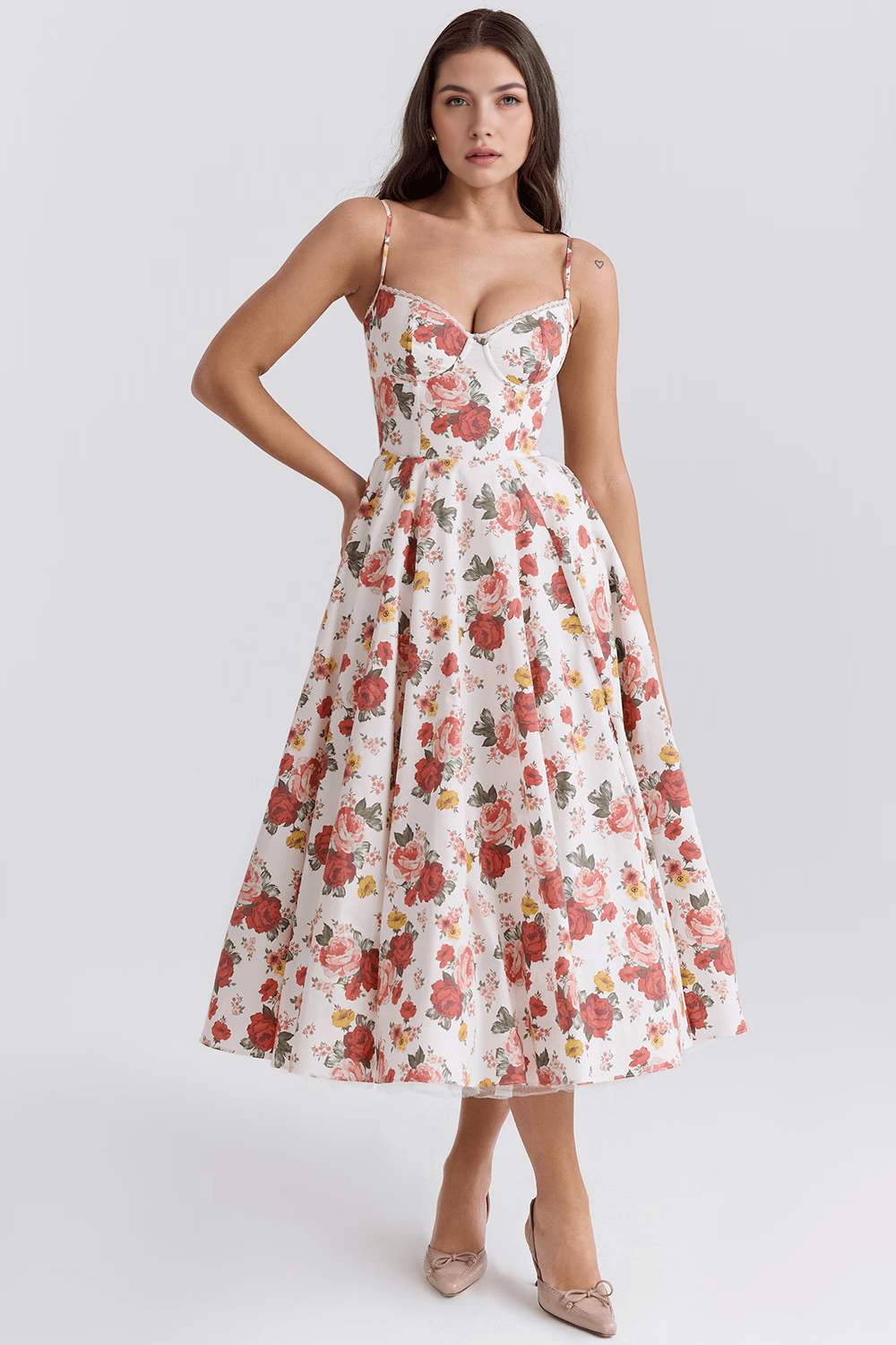 Vestido Midi Cloe de Camada Dupla