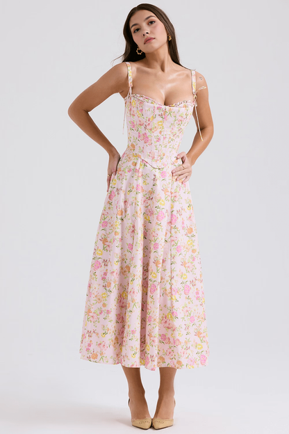 Vestido Midi Louise com Corset Removível
