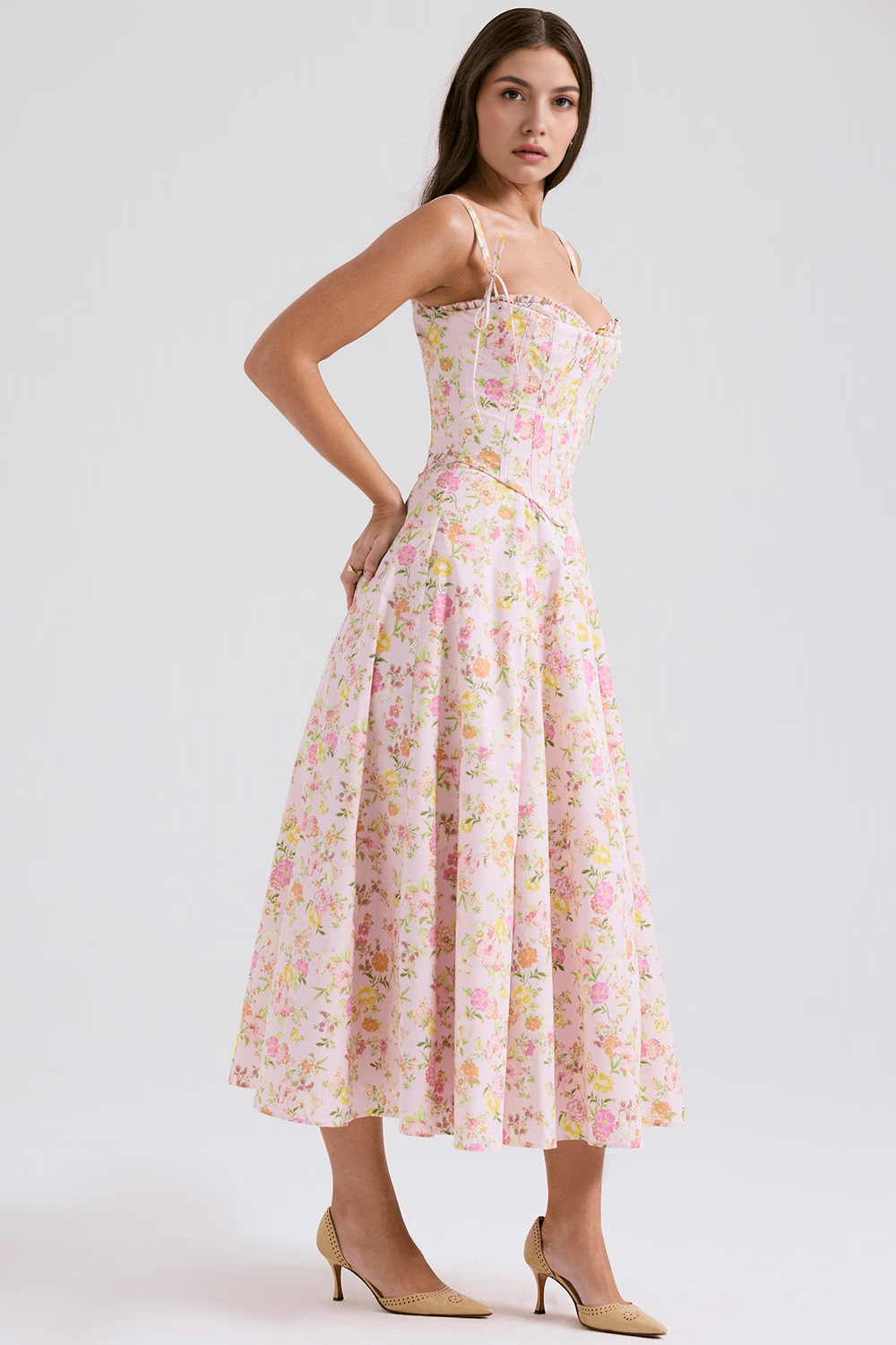 Vestido Midi Louise com Corset Removível
