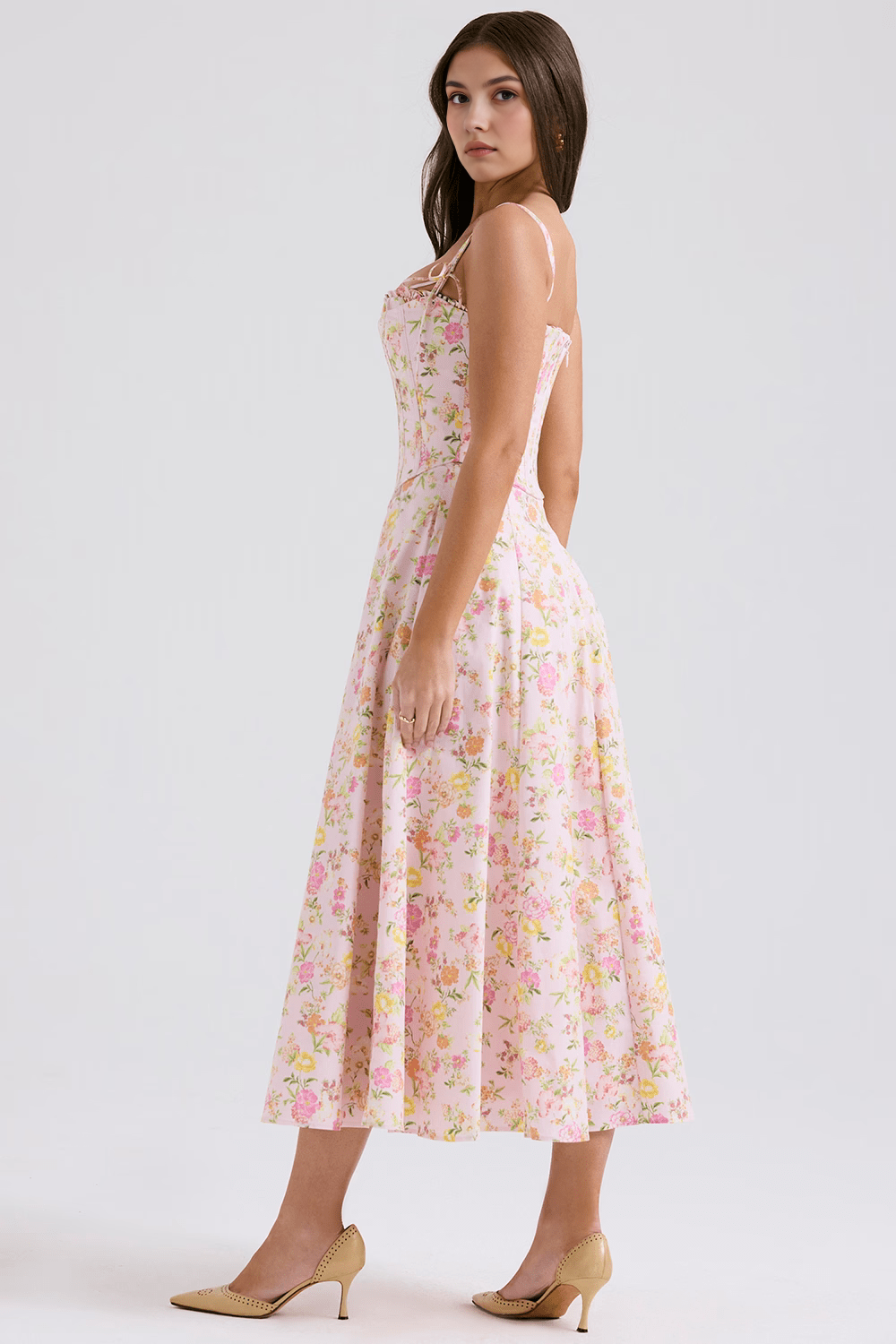 Vestido Midi Louise com Corset Removível