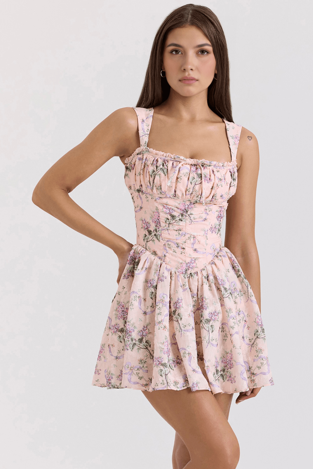 Vestido Curto de Poliéster