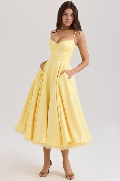 Vestido Midi Cloe de Camada Dupla