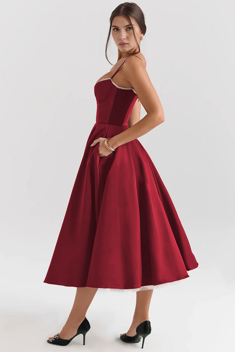 Vestido Midi Cloe de Camada Dupla
