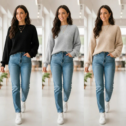 (KIT COM 3) Suéter Tricot Feminino | PROMOÇÃO OUTONO