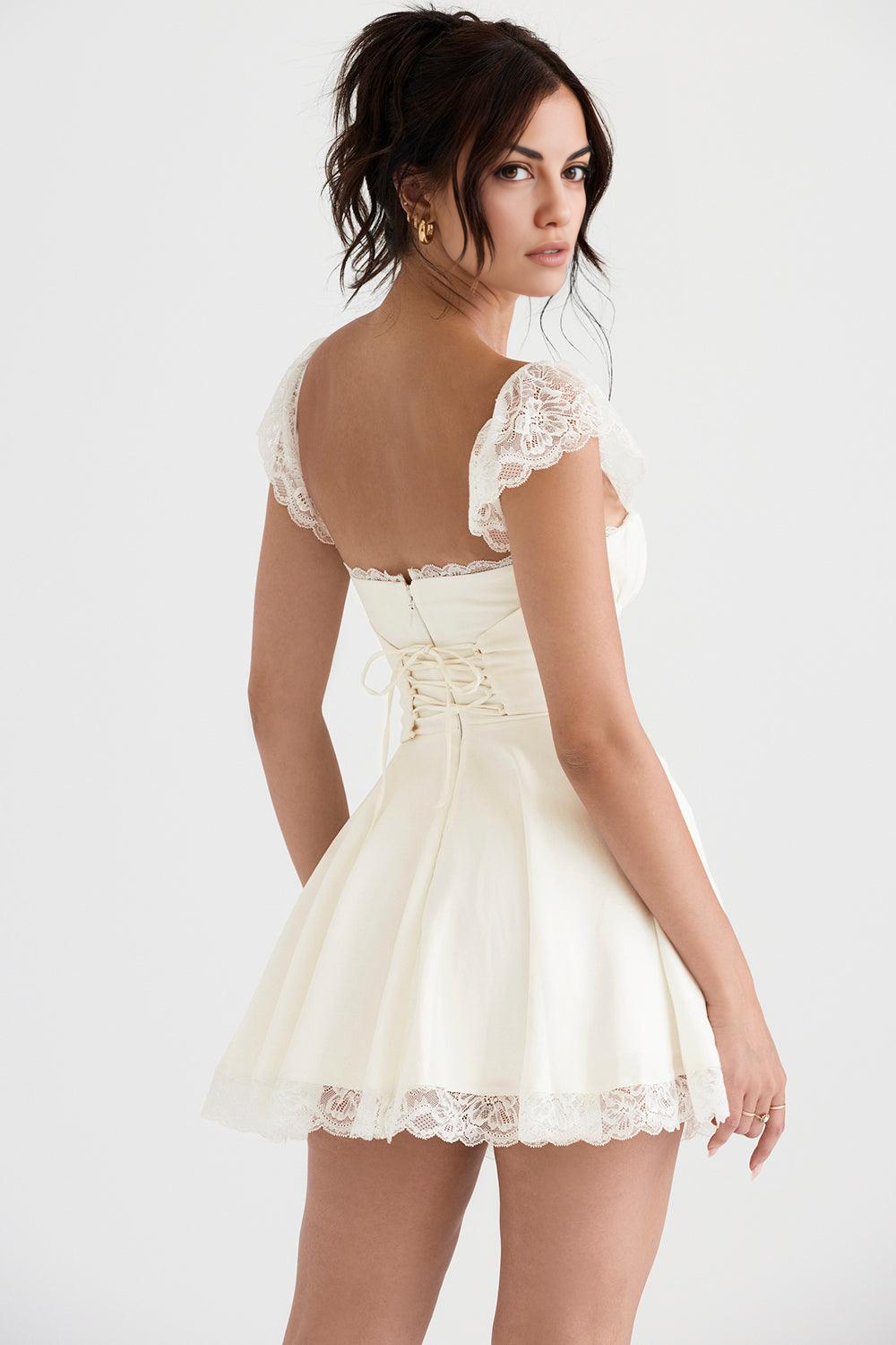 Vestido Bustier de Renda Jasmin